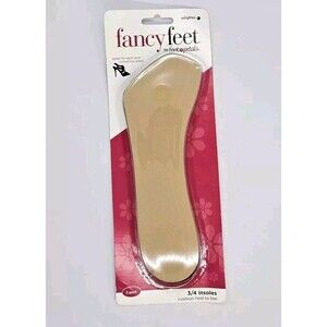 FANCY FEET CUSHION HEEL TO TOE 3/4 INSOLES 2 PAIRS NEW